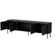 2. TV cabinet ABI 4D 200x38x62 black matt