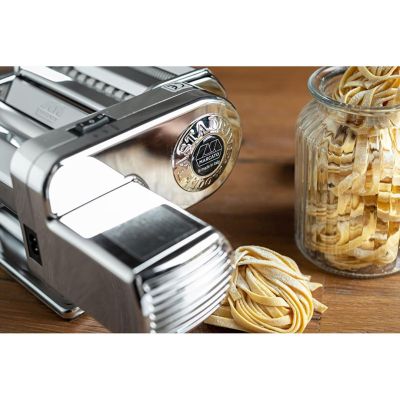 3. Atlas Pasta Machine with Motor, Stainless Steel, Silver