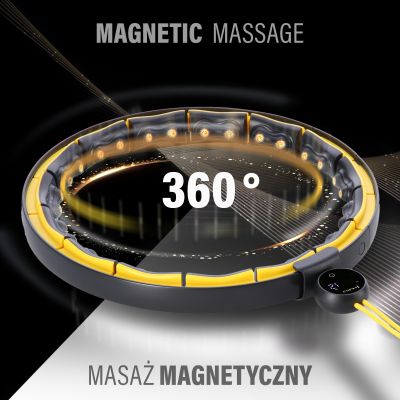 3. HHM21 HULA HOP BLACK/YELLOW WITH MAGNETS, TPE PROTECTION AND WEIGHT + HMS COUNTER