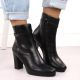 21. Women’s black heeled ankle boots with warm lining M.Daszyński AF125-22