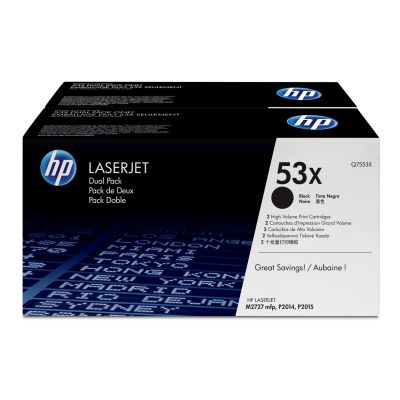 HP (Q7553XD) No. 53X HP53X Dual Pack HP 53X Cartridge (Q7553XD)