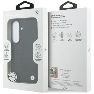 8. BMW Leather Hot Stamp MagSafe Case for Samsung Galaxy S26 - Black