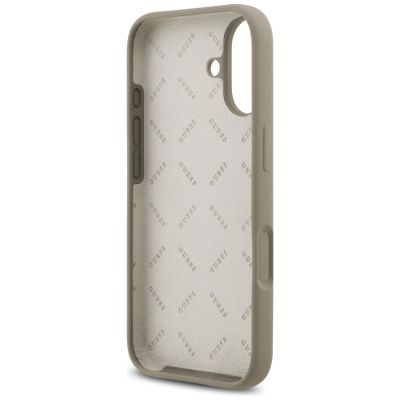 7. Guess Silicone Big 4G Script Case for iPhone 17 - Brown