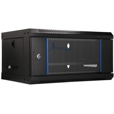 2. Extralink LITE 4U 530X400 WALL-MOUNTED RACKMOUNT CABINET BLACK Freestanding/Wall/Floor Rack Black