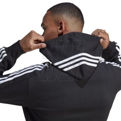 8. Adidas Essentials French Terry 3-Stripes Hoodie M IC0435