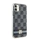2. DKNY IML Checkered Mono Pattern & Printed Stripes MagSafe Case for iPhone 11 / Xr - Black
