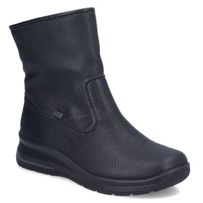 9. Rieker L7760-00 women's waterproof black ankle boots