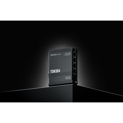 9. Teltonika TSW304 Gigabit Ethernet (10/100/1000) Network Links PoE Support Black