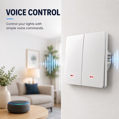 3. QOLTEC LIGHT ON/OFF SWITCH | 2-CHANNEL | WI-FI | TIMER | TUYA | WHITE