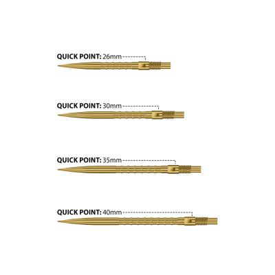 2. Harrows QUICK POINT sharp steel tips - HM GRIP gold