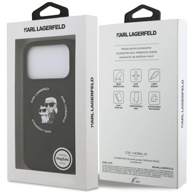 8. Karl Lagerfeld Silicone Karl&Choupette Ring MagSafe Case for iPhone 17 Pro Max - Black