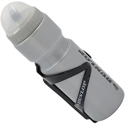 42. DUNLOP 750ML BIKE BOTTLE WITH CAGE SILVER