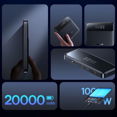11. Baseus Blade H1 20000mAh 100W Powerbank with Display - Black
