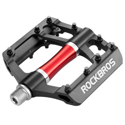2. Rockbros 2020-12CBK Platform Aluminum Bicycle Pedals - Black