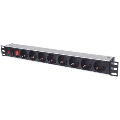 INTELLINET POWER STRIP RACK 19 X 8 1U SCHUKO 3M FUSE 713986