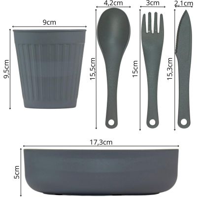 4. REDCLIFFS 6-in-1 Travel Cutlery Set