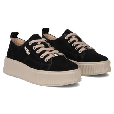 6. Leather platform sneakers black Filippo DP6122