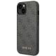 2. Guess 4G Metal Gold Logo Case for iPhone 14 Plus / 15 Plus - Gray