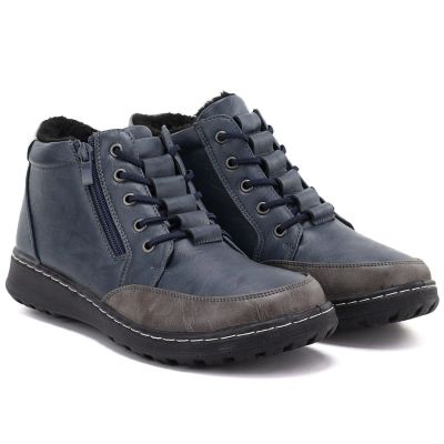 8. Comfortable navy blue women's ankle boots Potocki Z26-90347