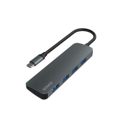 5. SAVIO AK-54 HUB USB-C - 4 X USB-A, GRAY
