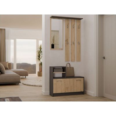 5. WARDROBE SHOE CABINET ANTHRACITE/ARTISAN