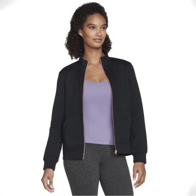 Skechers Go Walk Everywhere Full Zip Hoodless W3JA261-BLK Black L