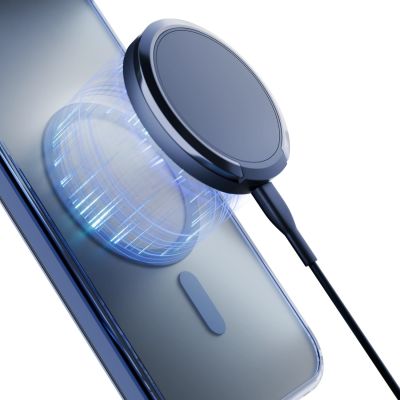 6. 3mk Frosty MagCase Blue Case for Apple iPhone 13 Pro Max - Transparent