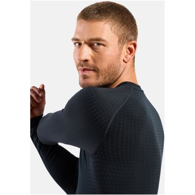 Odlo PERFORMANCE WARM BL TOP crew neck long sleeve men's thermal shirt, black M