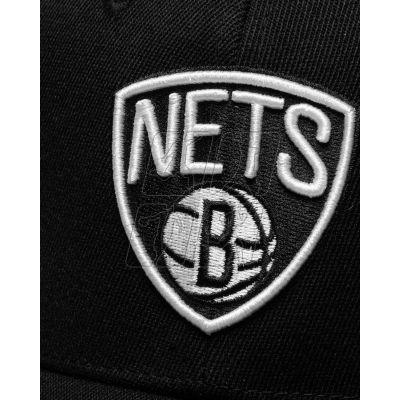 4. Mitchell &amp; Ness NBA Brooklyn Nets Team Logo High Crown 6 Panel Classic Red Snapback Cap HHSSINTL102-BNEYYPPPBLCK