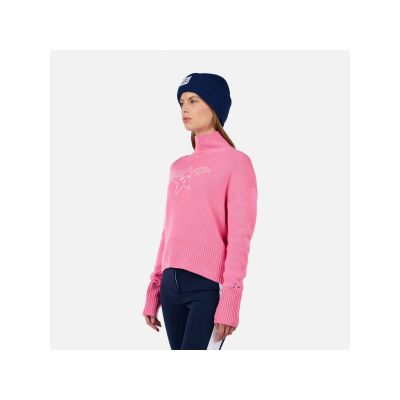 4. ROSSIGNOL W JCC SNOW ANGELS PULL pink women's sweater