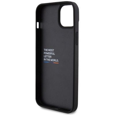 7. BMW Leather Carbon case for iPhone 15 Plus - black