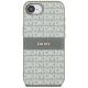 3. DKNY Repeat Texture Pattern with Tonal Stripe iPhone 16e Case - Beige