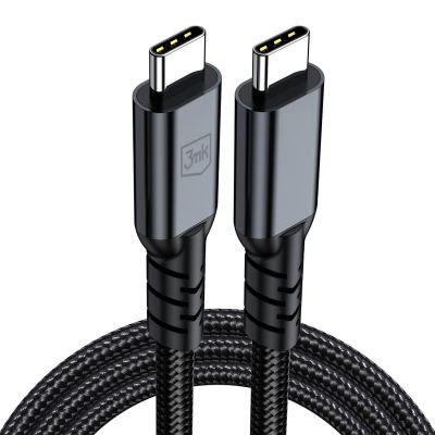 4. 3mk Hyper Cable N-SERIES Thunderbolt 4 USB-C / USB-C 1m 48V/5A 40Gb/s 240W 8K60Hz - black