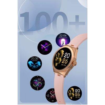 8. Smartwatch Gravity Rose Gold Pink GT25-2