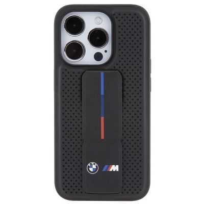 4. BMW Grip Stand Smooth & Perforated case for iPhone 15 Pro - black