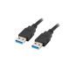 6. LANBERG USB-A 3.0 M/M CABLE 1M BLACK CA-USBA-30CU-0010-BK