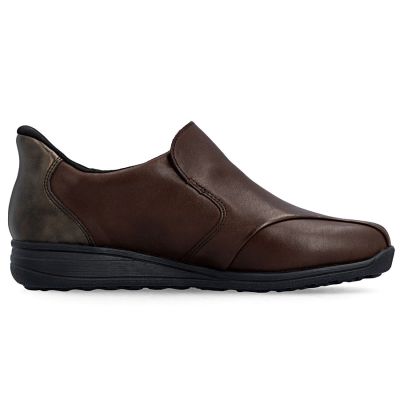 2. Rieker 47259-27 comfortable brown women's leather shoes