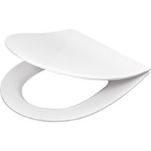 Slim, soft-close toilet seat
