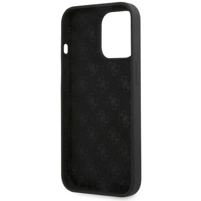 7. Guess GUHCP13XLSLMGBK iPhone 13 Pro Max 6.7" black/black hardcase Silicone Script Gold Logo