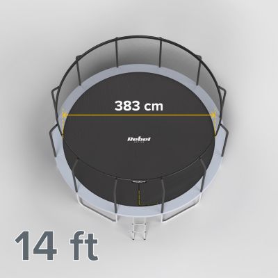 12. REBEL ACTIVE TRAMPOLINE PRO 14FT/427CM, NET, LADDER RBA-8004