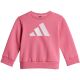 9. Adidas Essentials Pink and Gray Kids Tracksuit JY0303