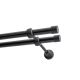 Double Curtain Rod Ø 19 mm, Black, 400 cm, LUNA KOWALSKI