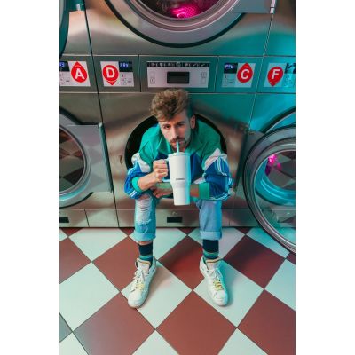 10. Kambukka Rio Tumbler 950ml Frosty Coconut Thermo Mug with Telescopic Straw