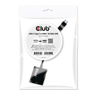 2. CLUB3D USB 3.1 Type C to HDMI 2.0 UHD 4K 60HZ Active Adapter