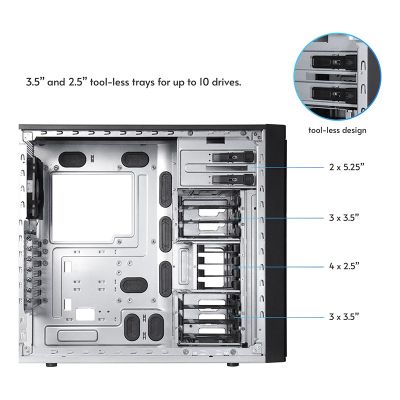 28. Chieftec BW-01B-OP Midi Tower Computer Security & Mounts Black
