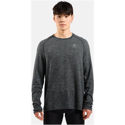 4. Men’s Long-Sleeve Running Shirt Odlo ESSENTIAL SEAMLESS, Grey