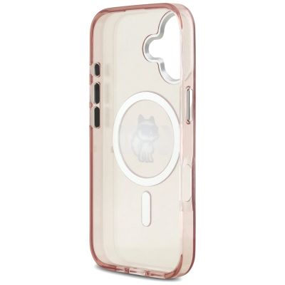 7. Karl Lagerfeld IML Choupette Sketch Logo MagSafe iPhone 17 Case - Pink