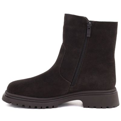 7. Women's leather ankle boots suede chocolate Sergio Leone BT-27