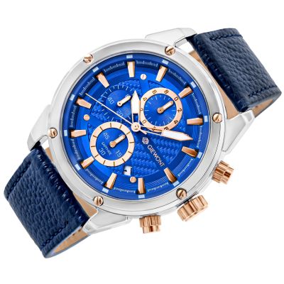 3. Giewont Chronograph Sapphire Silver Blue Men's Watch GW8810-A2