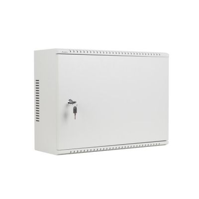 6. Lanberg rack cabinet, wall-mounted, 19" 4U+3U, 540x200, low-profile, gray (assembled)